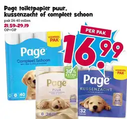 Boon`s Markt Page toiletpapier puur, kussenzacht of compleet schoon aanbieding