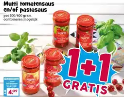 Boon`s Markt Mutti tomatensaus en/of pastasaus aanbieding