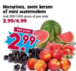 Boon`s Markt Nectarines, zoete kersen of mini watermeloen aanbieding
