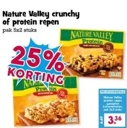 Boon`s Markt Nature Valley crunchy of protein repen aanbieding