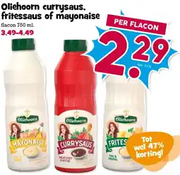 Boon`s Markt Oliehoorn currysaus. fritessaus of mayonaise aanbieding
