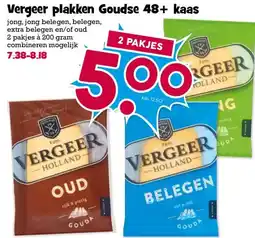 Boon`s Markt Vergeer plakken Goudse 48+ kaas aanbieding