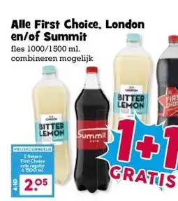 Boon`s Markt Alle First Choice, London en/of Summit aanbieding
