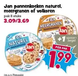 Boon`s Markt Jan pannenkoeken naturel. meergranen of volkoren aanbieding