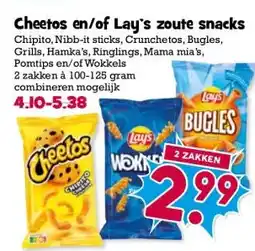 Boon`s Markt Cheetos en/of Lay's zoute snacks aanbieding