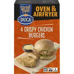 Albert Heijn Duca 4 crispy chicken burgers aanbieding