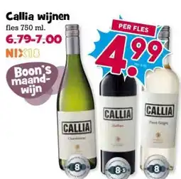 Boon`s Markt Callia wijnen aanbieding