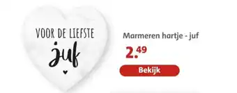 Bruna Marmeren hartje - juf aanbieding