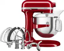 Bol.com KitchenAid 5KSM70SHXEER Staande mixer 375 W Rood aanbieding