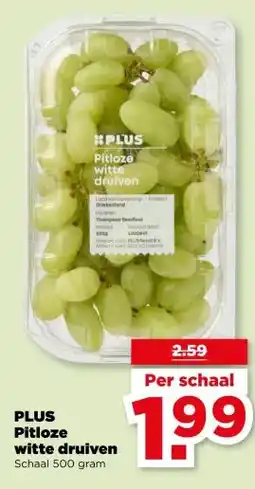 PLUS PLUS Pitloze witte druiven aanbieding