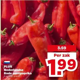 PLUS PLUS Nederlandse Rode puntpaprika aanbieding