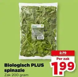 PLUS Biologisch PLUS spinazie aanbieding