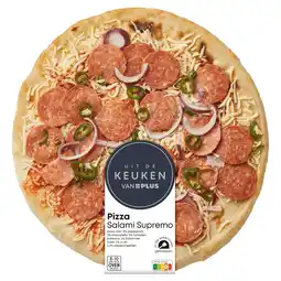 PLUS Uit de keuken van PLUS Pizza Salami Supremo aanbieding