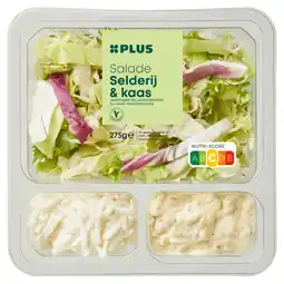PLUS PLUS Salade Selderij-Oude Kaas aanbieding