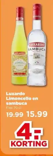 PLUS Luxardo Limoncello en sambuca aanbieding