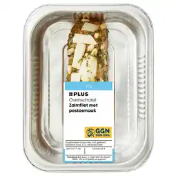 PLUS PLUS Ovenschotel Zalmfilet met pestosmaak aanbieding