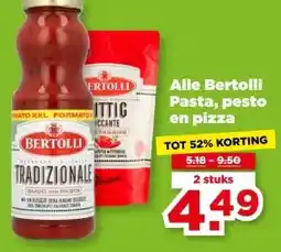 PLUS Alle Bertolli Pasta, pesto en pizza aanbieding