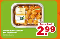 PLUS Boerentrots van PLUS WK kipballetjes aanbieding