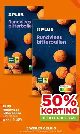 PLUS PLUS Rundvlees bitterballen aanbieding