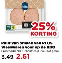 PLUS Puur van Smaak van PLUS Vleeswaren voor op de BBQ aanbieding