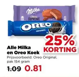 PLUS Alle Milka en Oreo Koek aanbieding