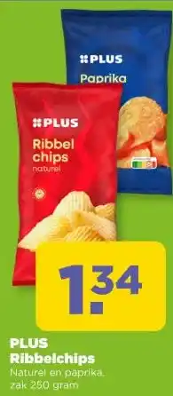 PLUS PLUS Ribbelchips aanbieding
