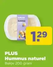 PLUS PLUS Hummus naturel aanbieding