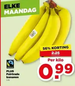 PLUS PLUS Fairtrade bananen aanbieding