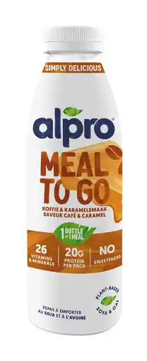 PLUS Alpro Meal to Go Caramel aanbieding