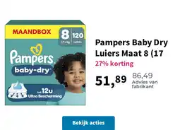 Plein.nl Pampers Baby Dry Luiers Maat 8 (17 aanbieding