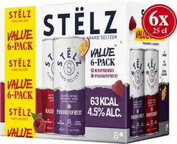 PLUS Stëlz Hard Seltzer Raspberry & Passionfruit aanbieding
