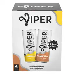 PLUS Viper Hard Seltzer Ginger & Lemonade aanbieding