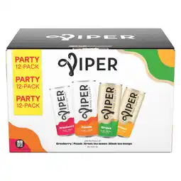 PLUS Viper Hard Seltzer mixed flavors aanbieding