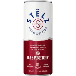PLUS Stëlz Hard Seltzer Raspberry aanbieding