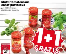Coop Mutti tomatensaus en/of pastasaus aanbieding