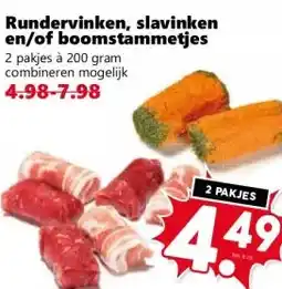 Coop Rundervinken, slavinken en/of boomstammetjes aanbieding