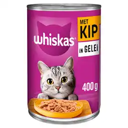 PLUS Whiskas Blik in Gelei met Kip aanbieding