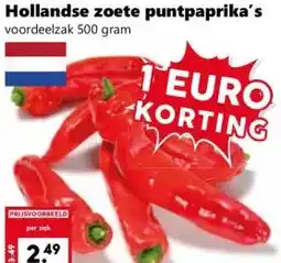Coop Hollandse zoete puntpaprika's aanbieding