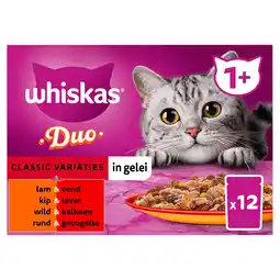PLUS Whiskas 1+ Duo Classic - Variaties in gelei aanbieding