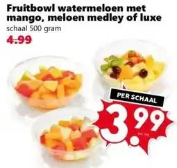 Coop Fruitbowl watermeloen met mango, meloen medley of luxe aanbieding