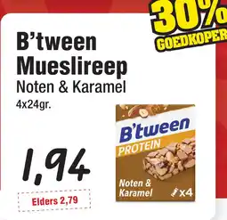 Budget Food B'tween Mueslireep aanbieding