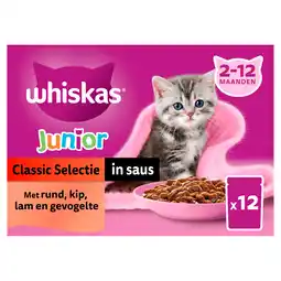 PLUS Whiskas Junior Classic -Kattenvoer - in saus aanbieding
