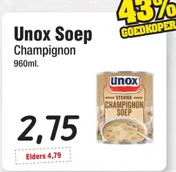 Budget Food Unox Soep aanbieding