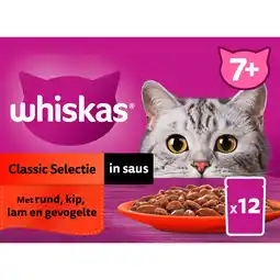 PLUS Whiskas 7+Classic - Selectie in saus aanbieding
