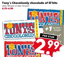 Coop Tony's Chocolonely chocolade of lil'bits aanbieding