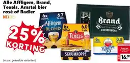 Coop Alle Affligem, Brand, Texels, Amstel bier rosé of Radler aanbieding