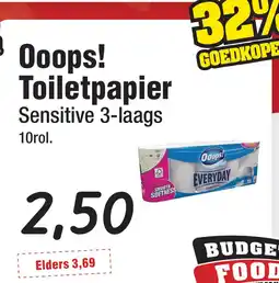 Budget Food Ooops! Toiletpapier aanbieding