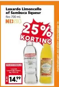 Coop Luxardo Limoncello of Sambuca liqueur aanbieding