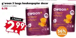 Coop g'woon 3 laags keukenpapier decor aanbieding
