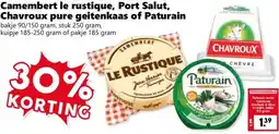 Coop Camembert le rustique, Port Salut, Chavroux pure geitenkaas of Paturain aanbieding